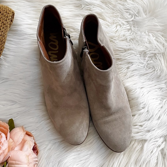 Sam Edelman suede taupe booties Sz 9.5 - Picture 3 of 10